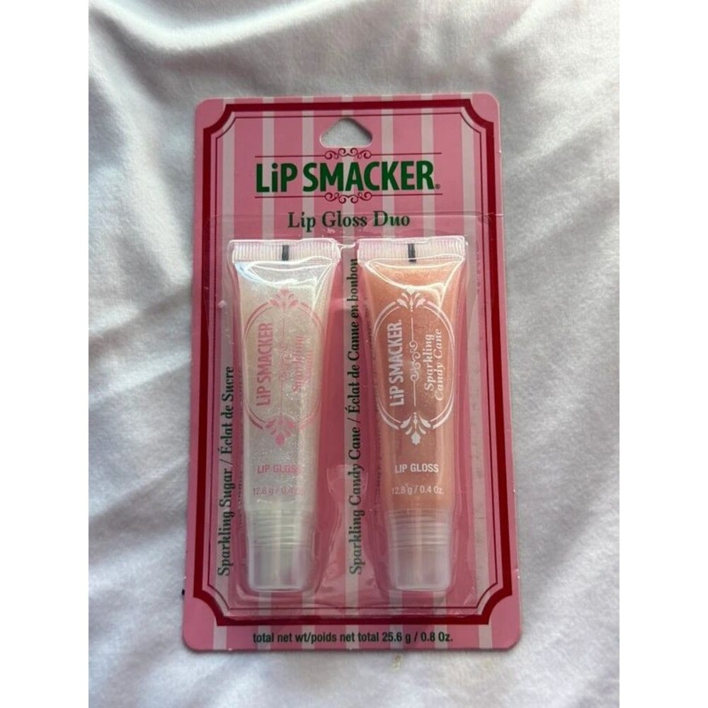 Lip Smacker Lip Gloss Duo – Sparkling Sugar & Sparkling Candy Cane, Holiday Set